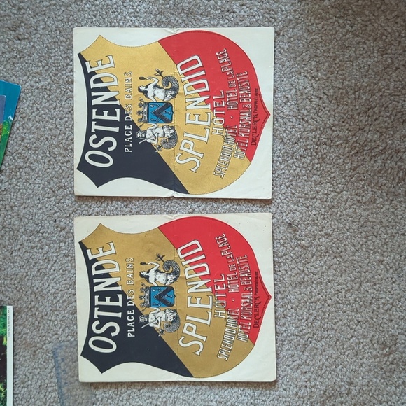 Antique Belgian Luggage Tag - Picture 2 of 4